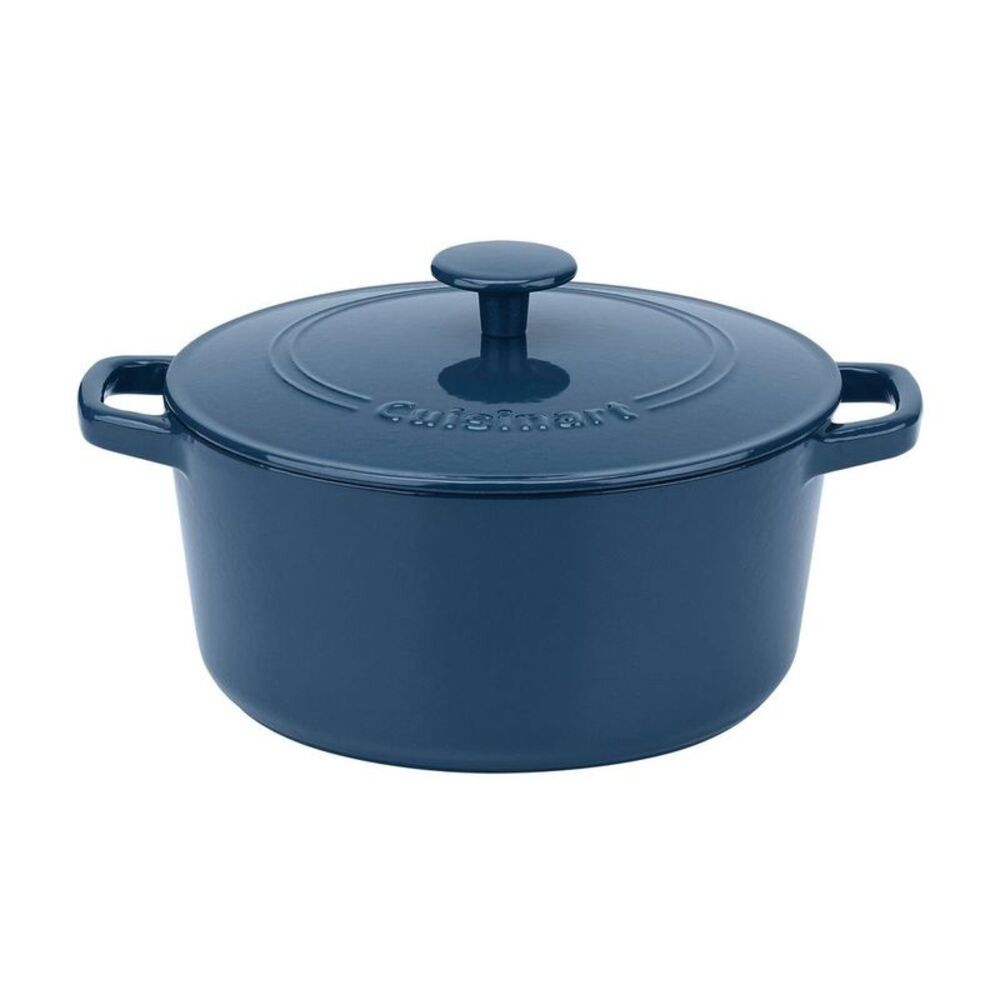Cuisinart -  Chef's Classic 5 Quart Enameled Cast Iro Blue